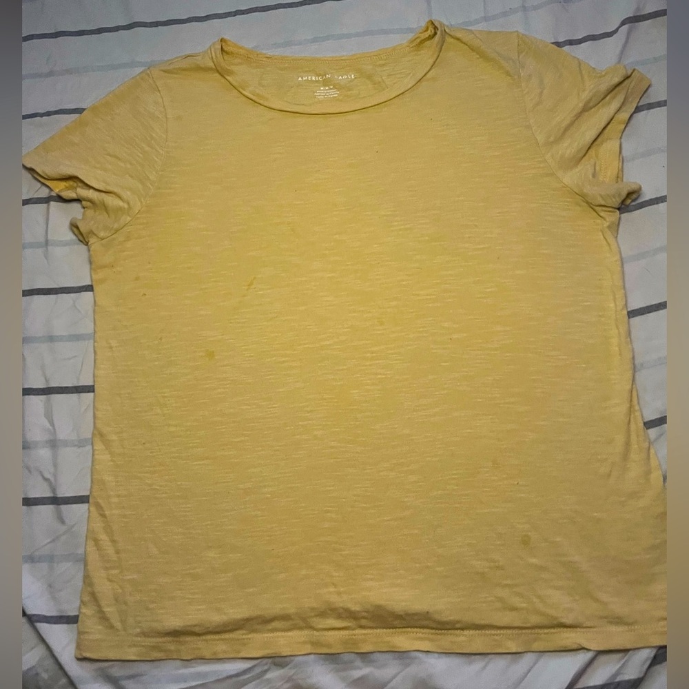 cutesy sunny yellow athletic tee shirt